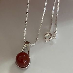 Clearance 925S Crystal Zircon agate pearl necklace